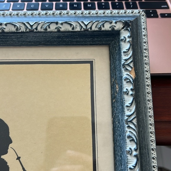 Vintage Catalda for Carson's Silhouettes Borghese Style Colonial Man Framed Art - Picture 4 of 4